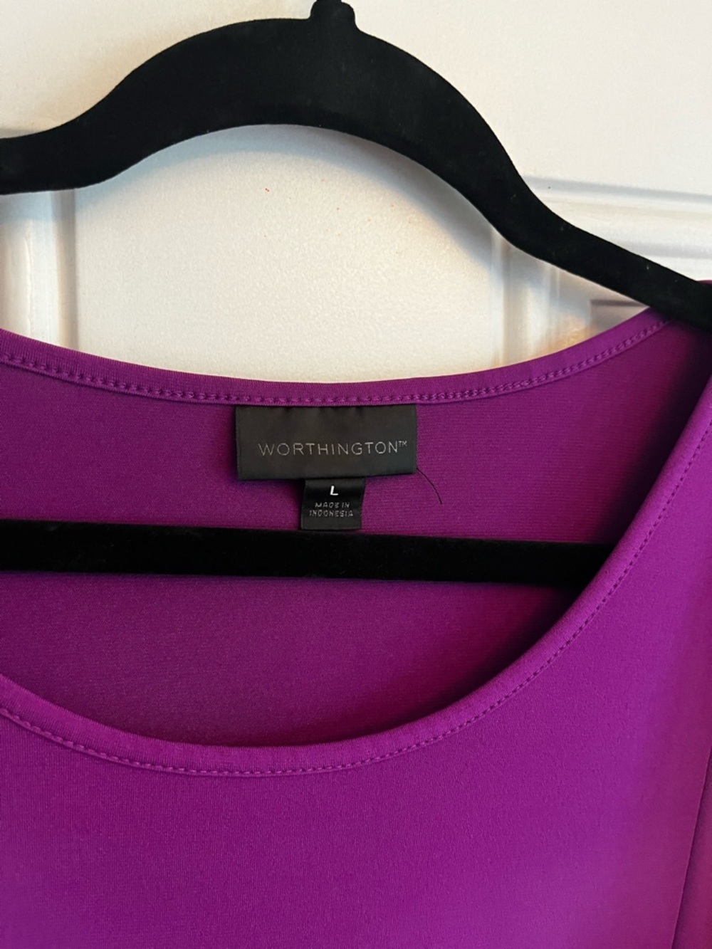 Sleeveless Ruffle Shell Top - Purple - Picture 4 of 4